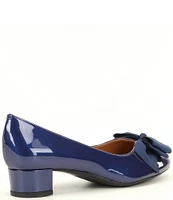 J. Renee Cameo Patent Bow Detail Block Heel Pumps