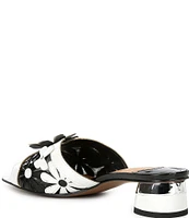 J. Renee Davina Patent Leather Floral Slide Sandals