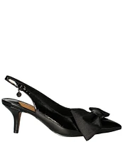 J. Renee Devika Patent Slingback Bow Pumps