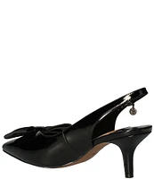 J. Renee Devika Patent Slingback Bow Pumps