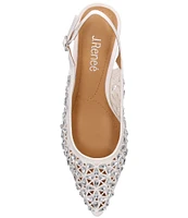 J. Renee Diyara Satin Rhinestone Slingback Pumps