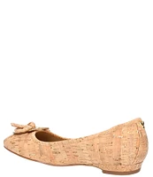 J. Renee Edie Cork Square Toe Bow Dress Flats