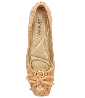 J. Renee Edie Cork Square Toe Bow Dress Flats