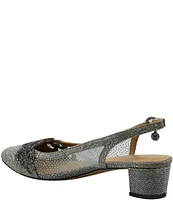 J. Renee Faleece Glitter Mesh Slingback Pumps