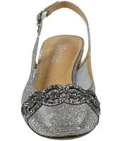 J. Renee Faleece Glitter Mesh Slingback Pumps