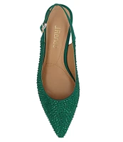 J. Renee Ferryanne Rhinestone Satin Slingback Pumps