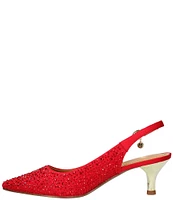 J. Renee Ferryanne Rhinestone Satin Slingback Pumps