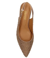 J. Renee Ferryanne Rhinestone Satin Slingback Pumps