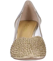 J. Renee Coopid Patent Mesh Rhinestone Heart Pumps