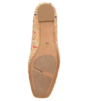 J. Renee Hirabelle Confetti Cork Square Toe Bow Flats