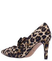 J. Renee Hirisha Satin Leopard Bow Detail Dress Pumps