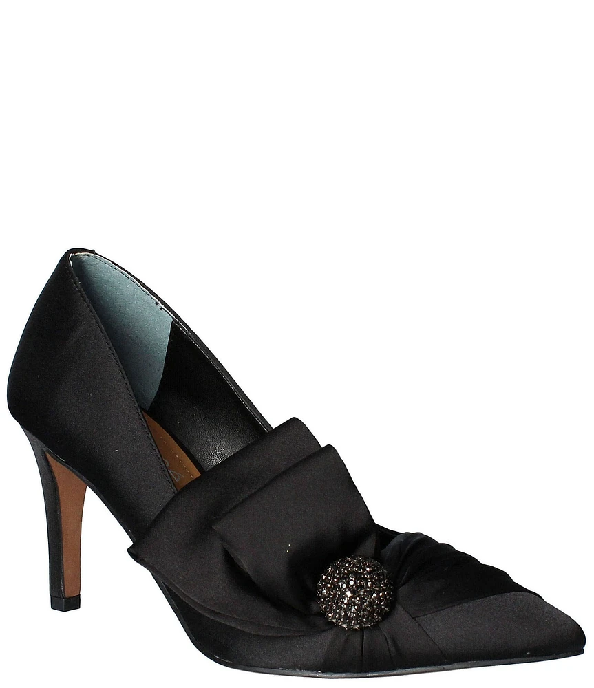 J. Renee Hirisha Satin Ornament Bow Detail Pumps