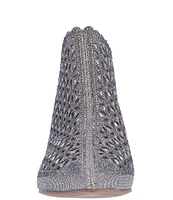 J. Renee Jacinta Glitter Fabric Rhinestone Embellished Ankle Booties