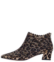 J. Renee Jacinta Leopard Rhinestone Embellished Ankle Booties