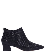 J. Renee Jacinta Satin Rhinestone Embellished Ankle Booties