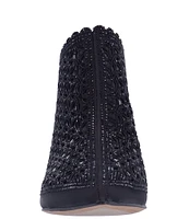 J. Renee Jacinta Satin Rhinestone Embellished Ankle Booties