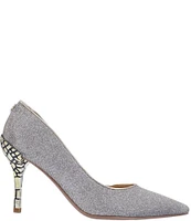 J. Renee Jeanine Glitter Fabric D'Orsay Pumps