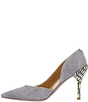 J. Renee Jeanine Glitter Fabric D'Orsay Pumps