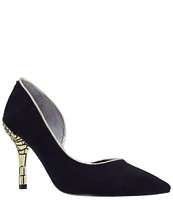 J. Renee Jeanine Suede Fabric D'Orsay Dress Pumps