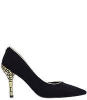 J. Renee Jeanine Suede Fabric D'Orsay Dress Pumps