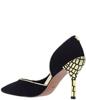 J. Renee Jeanine Suede Fabric D'Orsay Dress Pumps