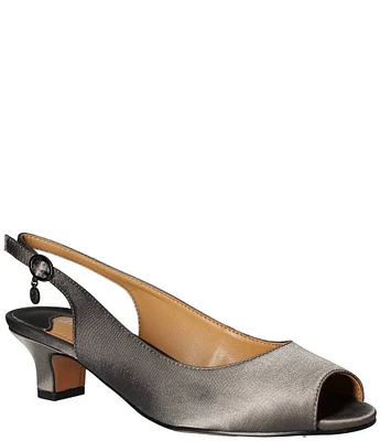 J. Renee Jenvey Satin Slingback Dress Sandals