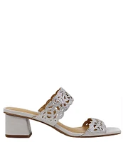 J. Renee Keetan Satin Rhinestone Embellished Dress Slide Sandals