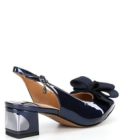 J. Renee Kimma Patent Bow Slingback Pumps