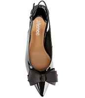 J. Renee Kimma Patent Bow Slingback Pumps