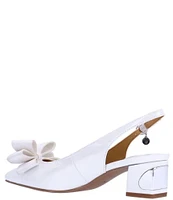 J. Renee Kimma Patent Bow Slingback Pumps