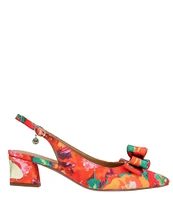 J. Renee Kimma Print Bow Slingback Pumps