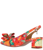 J. Renee Kimma Print Bow Slingback Pumps