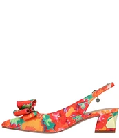 J. Renee Kimma Print Bow Slingback Pumps