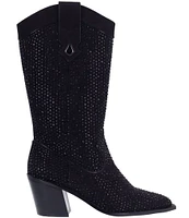 J. Renee Laylani Microsuede Embellished Western Inspired Boots