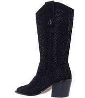 J. Renee Laylani Microsuede Embellished Western Inspired Boots