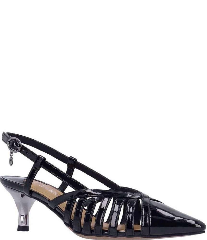 J. Renee Lorel Patent Leather Slingback Pumps