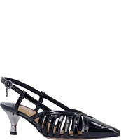 J. Renee Lorel Patent Leather Slingback Pumps