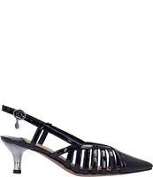 J. Renee Lorel Patent Leather Slingback Pumps