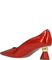 J. Renee Lysandra Patent Ball Kitten Heel Pumps