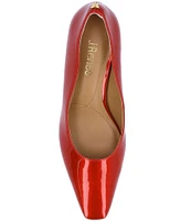 J. Renee Lysandra Patent Ball Kitten Heel Pumps