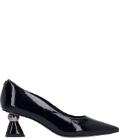 J. Renee Lysandra Patent Ball Kitten Heel Pumps