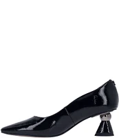 J. Renee Lysandra Patent Ball Kitten Heel Pumps