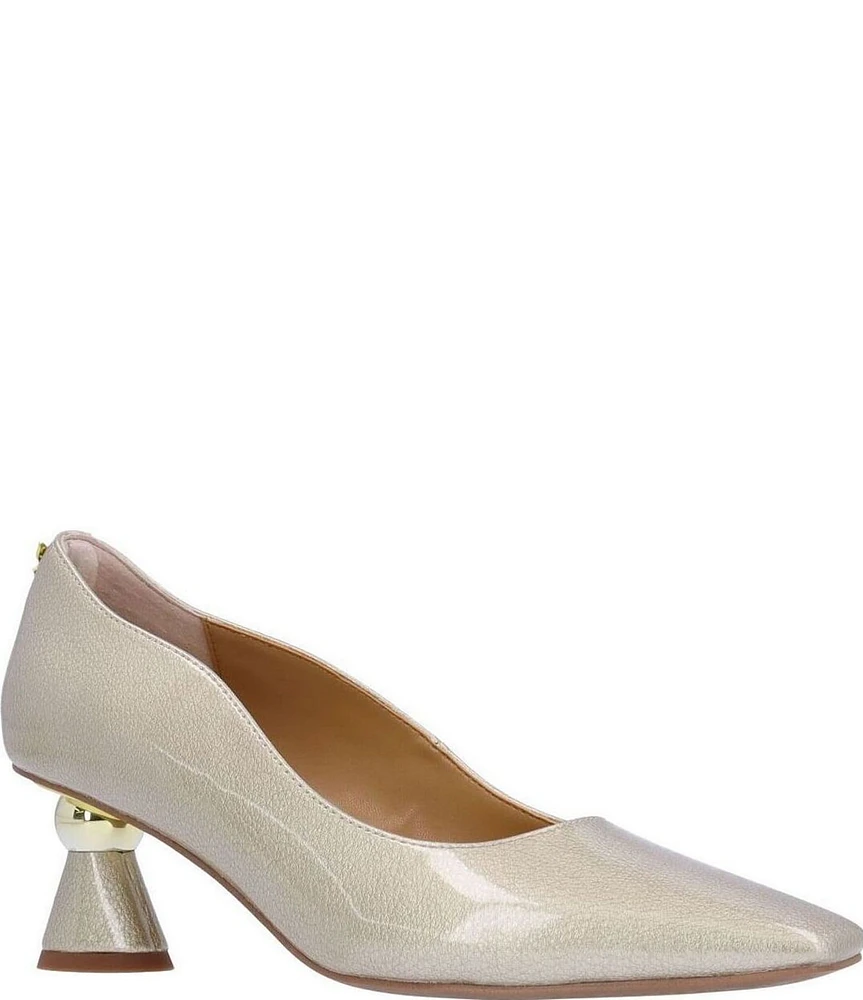 J. Renee Lysandra Patent Ball Kitten Heel Pumps