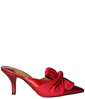 J. Renee Mianna Wrap Bow Patent Faille Dress Mules