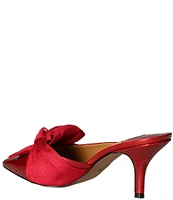 J. Renee Mianna Wrap Bow Patent Faille Dress Mules