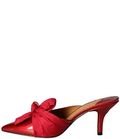 J. Renee Mianna Wrap Bow Patent Faille Dress Mules