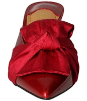 J. Renee Mianna Wrap Bow Patent Faille Dress Mules