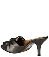 J. Renee Mianna Satin Wrap Bow Detail Jewel Embellished Dress Mules