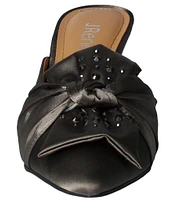 J. Renee Mianna Satin Wrap Bow Detail Jewel Embellished Dress Mules