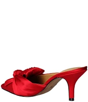 J. Renee Mianna Satin Wrap Bow Detail Jewel Embellished Dress Mules